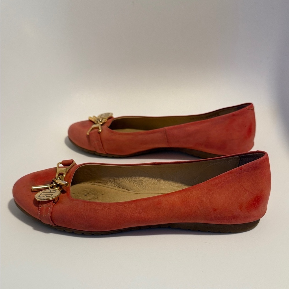 Badura orange-red color Leather Ballet Flats EU37/US6.5 - Picture 3 of 9